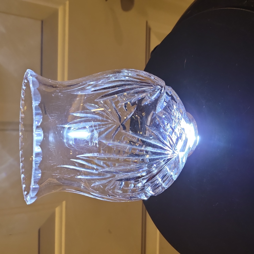 Crystal Lismore Style Candle Holder Cover No Base 6" - Picture 2 of 9